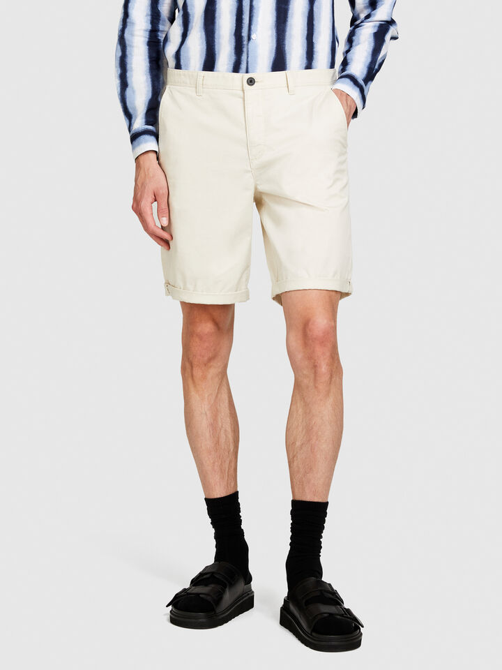 Slim fit bermudas - men's slim fit trousers - Creamy White | Sisley image number 4
